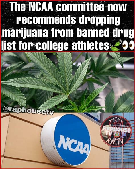 NCAA medical committee recommendations include removal of marijuana from banned drug list